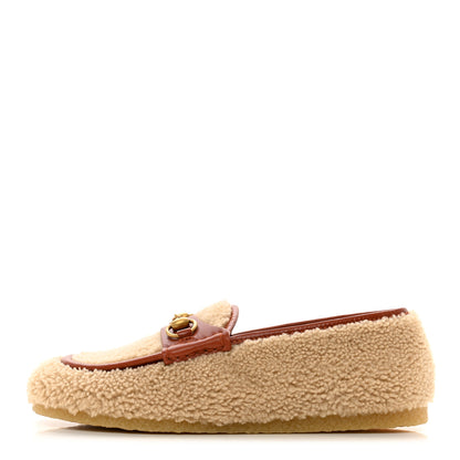 Gucci Merino Wool Mandala Goatskin Mens Horsebit Moccasin Loafers 9.5 Butterscotch Amber Honey 1 of 9