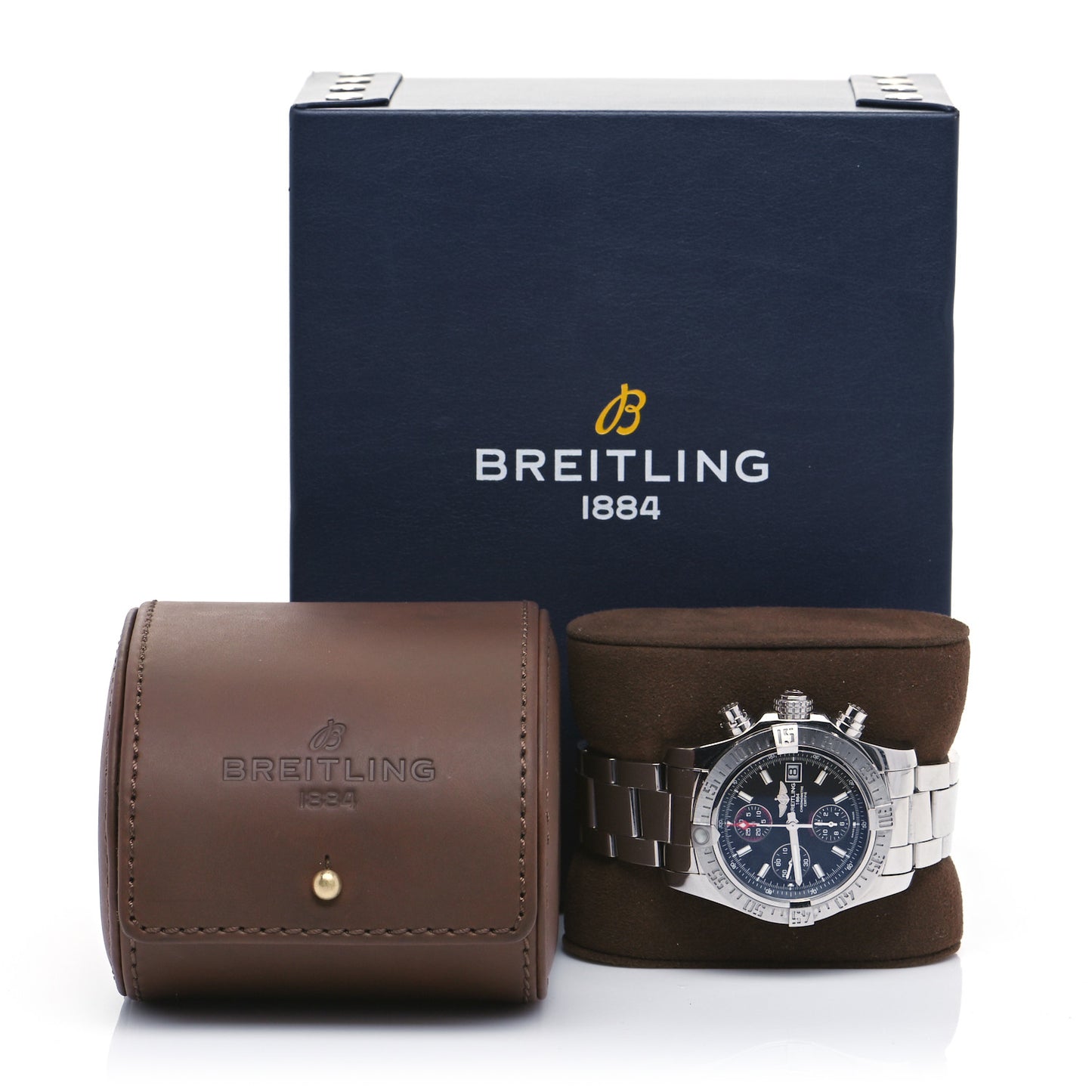 Stainless Steel 43mm Avenger II Chronograph Automatic Watch Black A13381