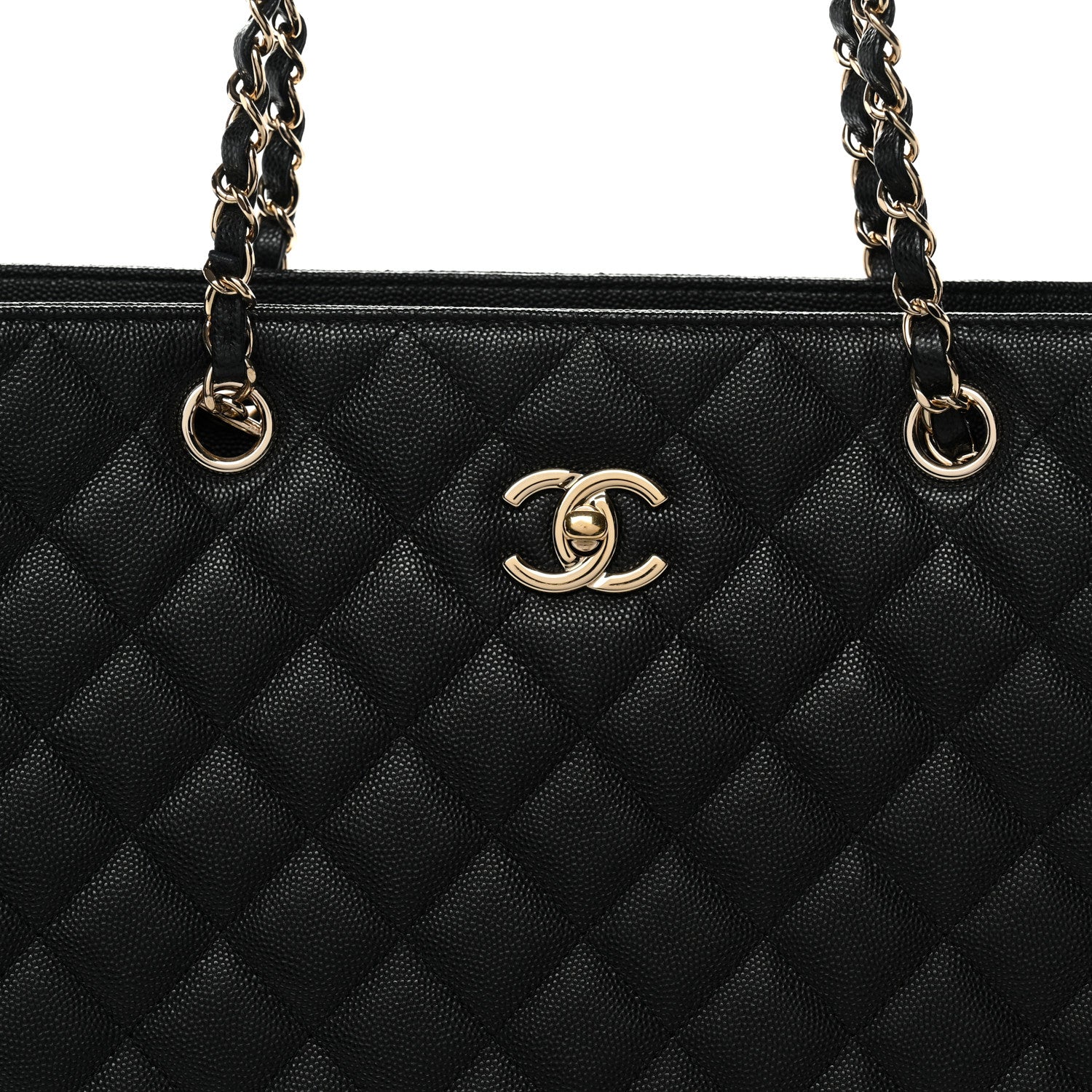 Chanel Caviar Quilted Large CC Shopping Tote Black 15 of 21