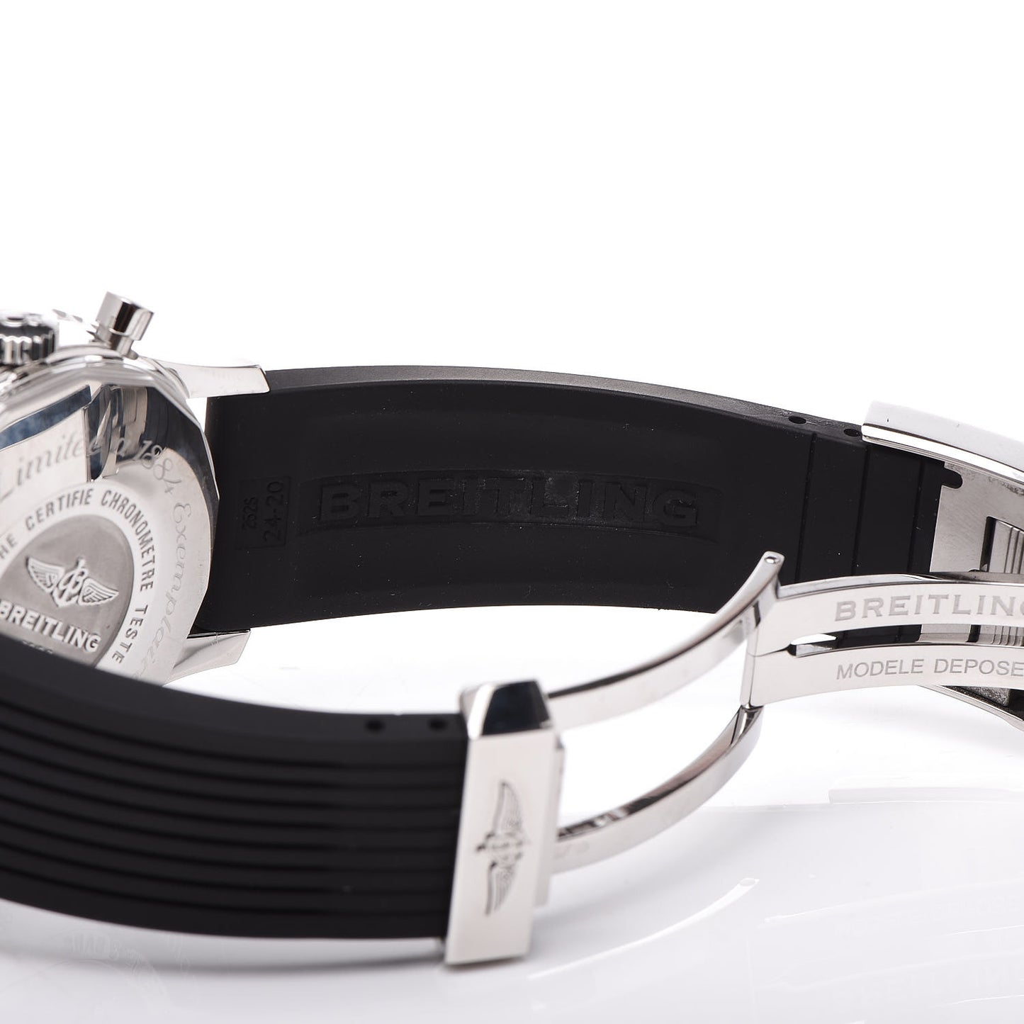 Stainless Steel Rubber 46mm 1884 Chronometre Navitimer Automatic Watch Black A2135024
