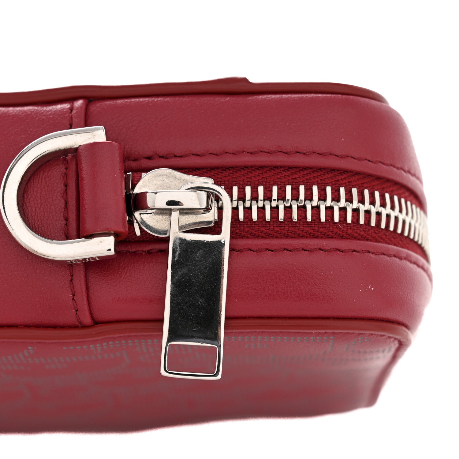 Christian Dior Calfskin Oblique Galaxy Perforated World Tour Messenger Pouch Red White 11 of 13
