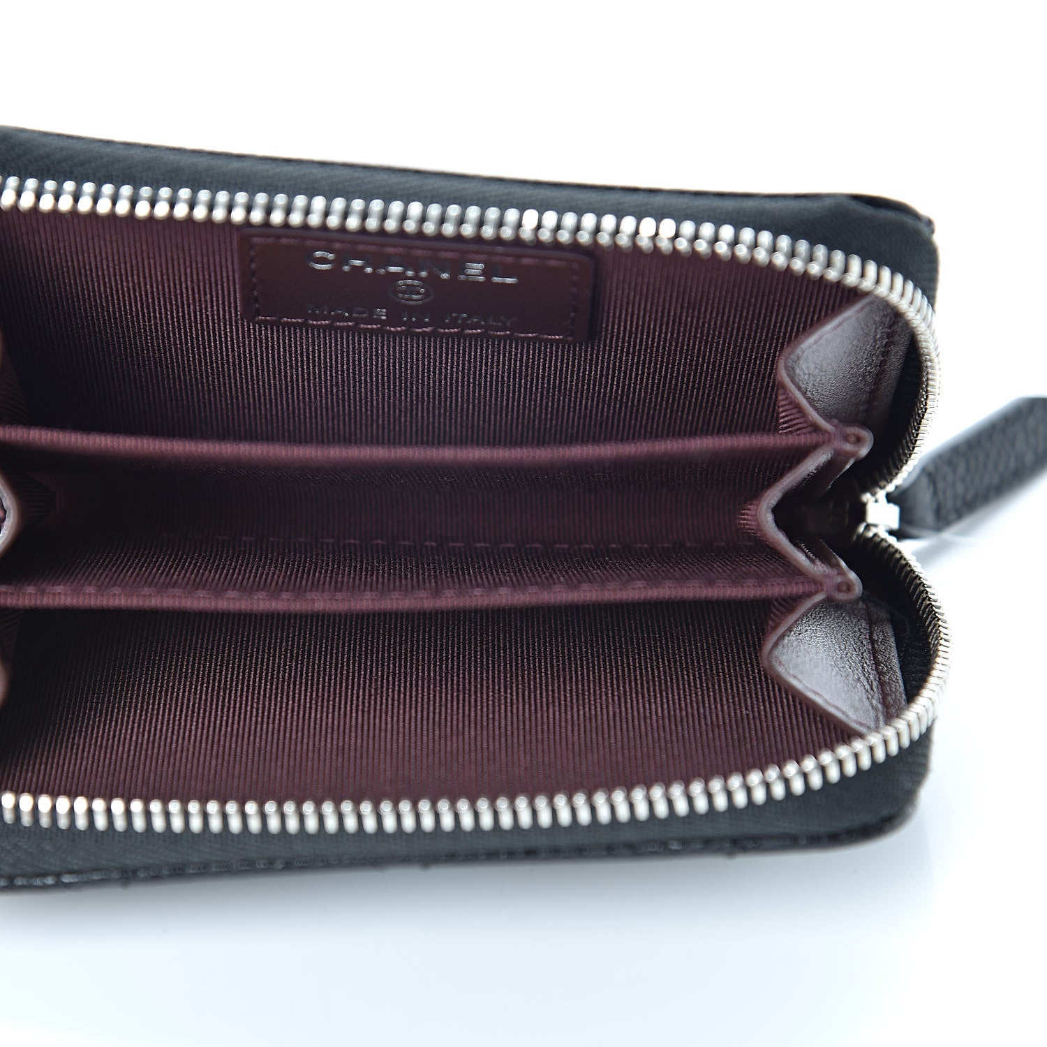 Chanel Caviar Quilted Zip Coin Purse Black 4 of 7