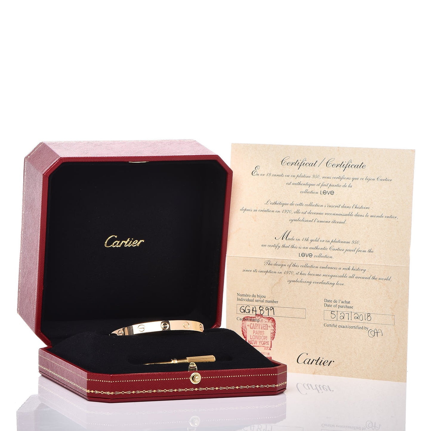 18K Yellow Gold LOVE Bracelet 16