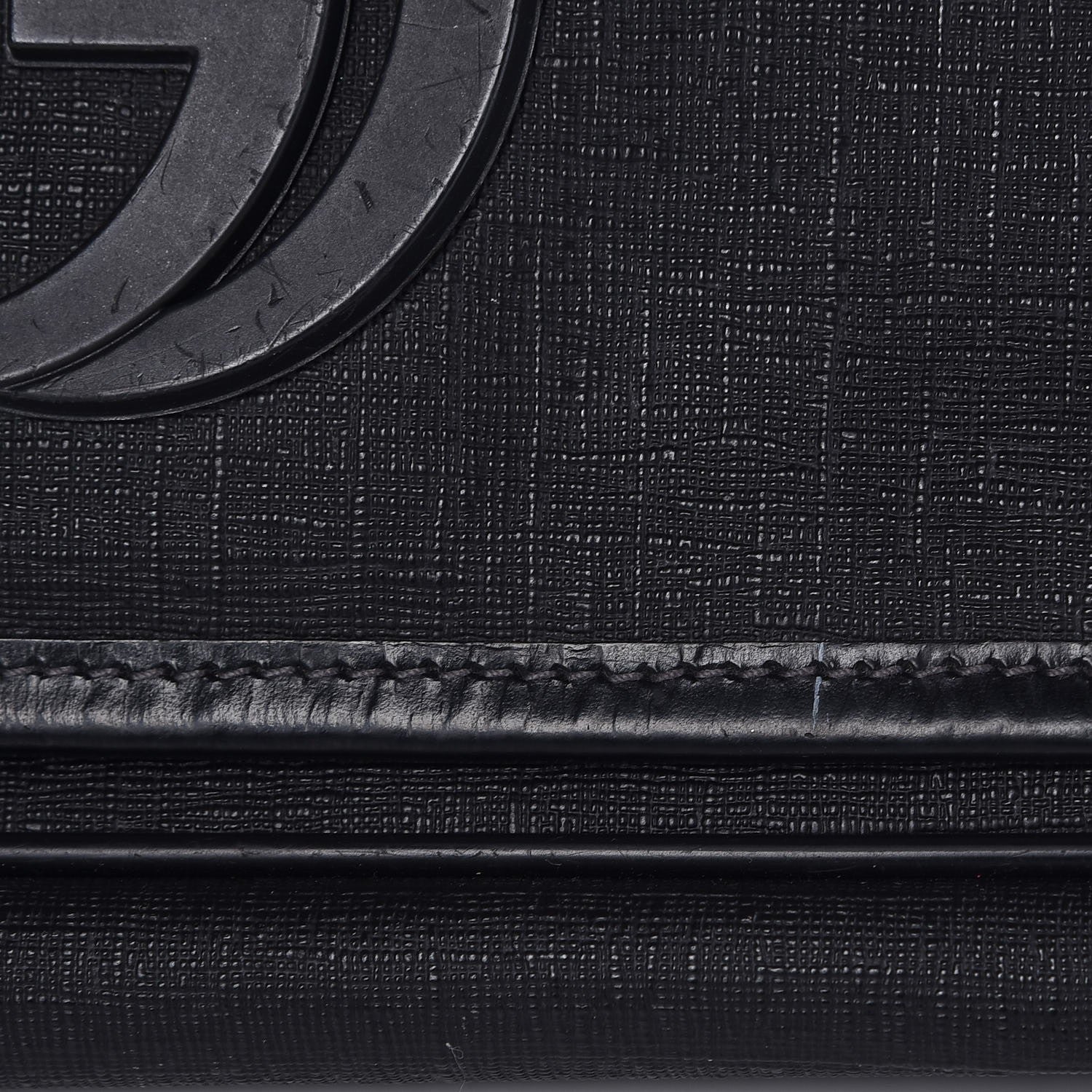 Gucci Coated Canvas Interlocking G Large Flap Messenger Bag Black 8 of 11
