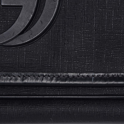 Gucci Coated Canvas Interlocking G Large Flap Messenger Bag Black 8 of 11
