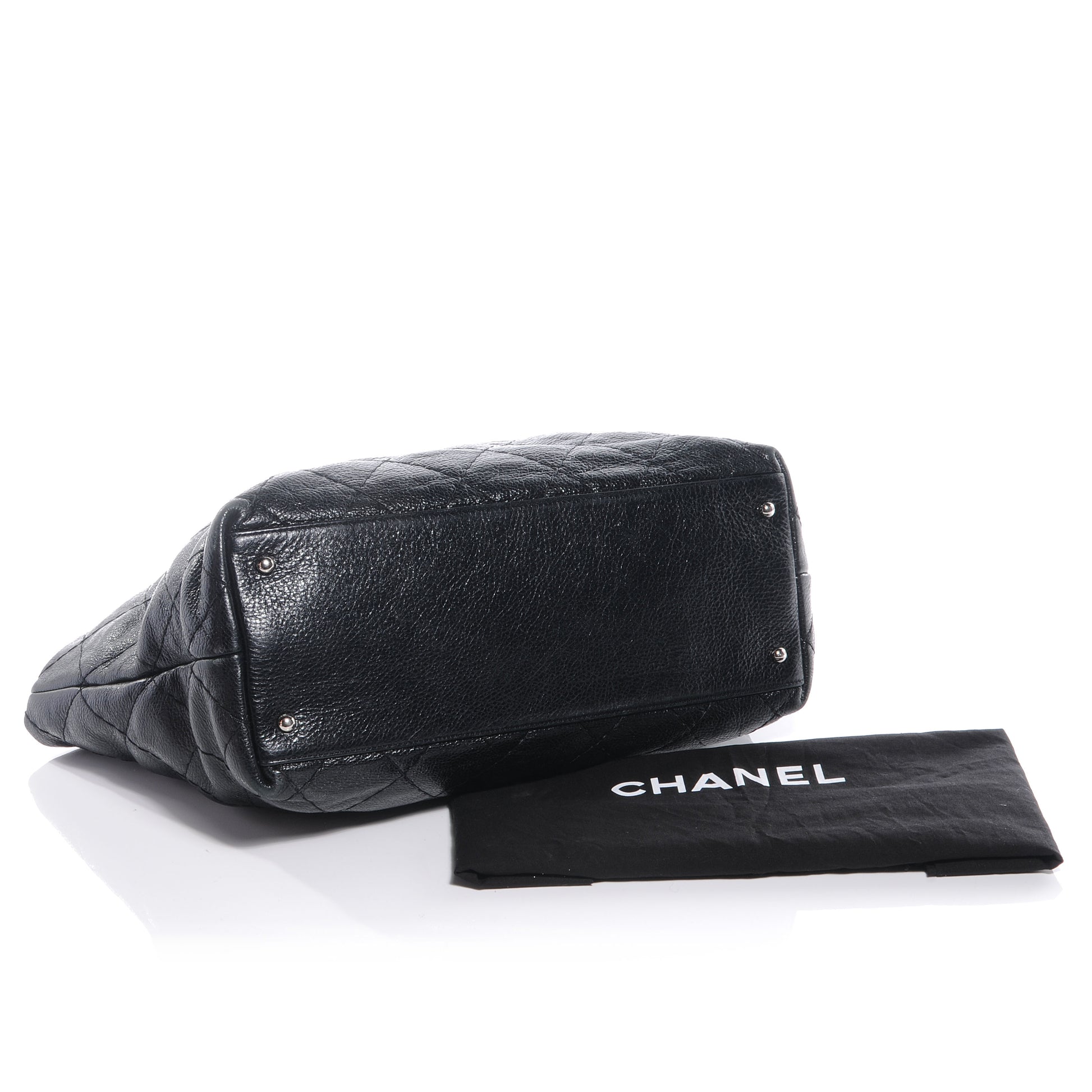 Chanel Glazed Calfskin Large On The Road Tote Black 4 of 8