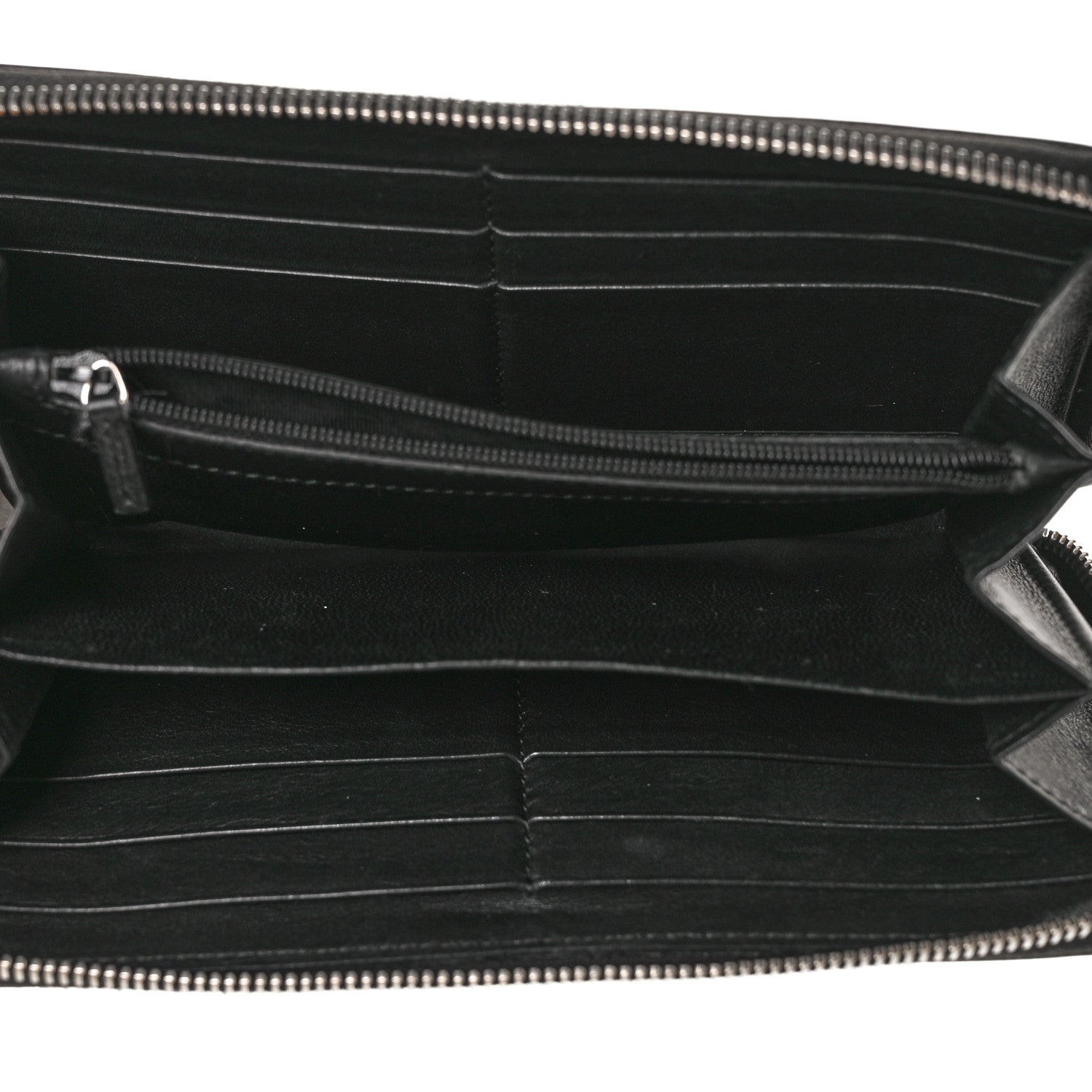 Gucci Guccissima Large Twins Zip Around Wallet Black 5 of 8
