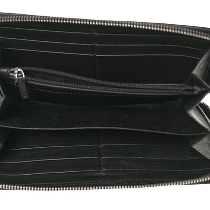 Gucci Guccissima Large Twins Zip Around Wallet Black 5 of 8