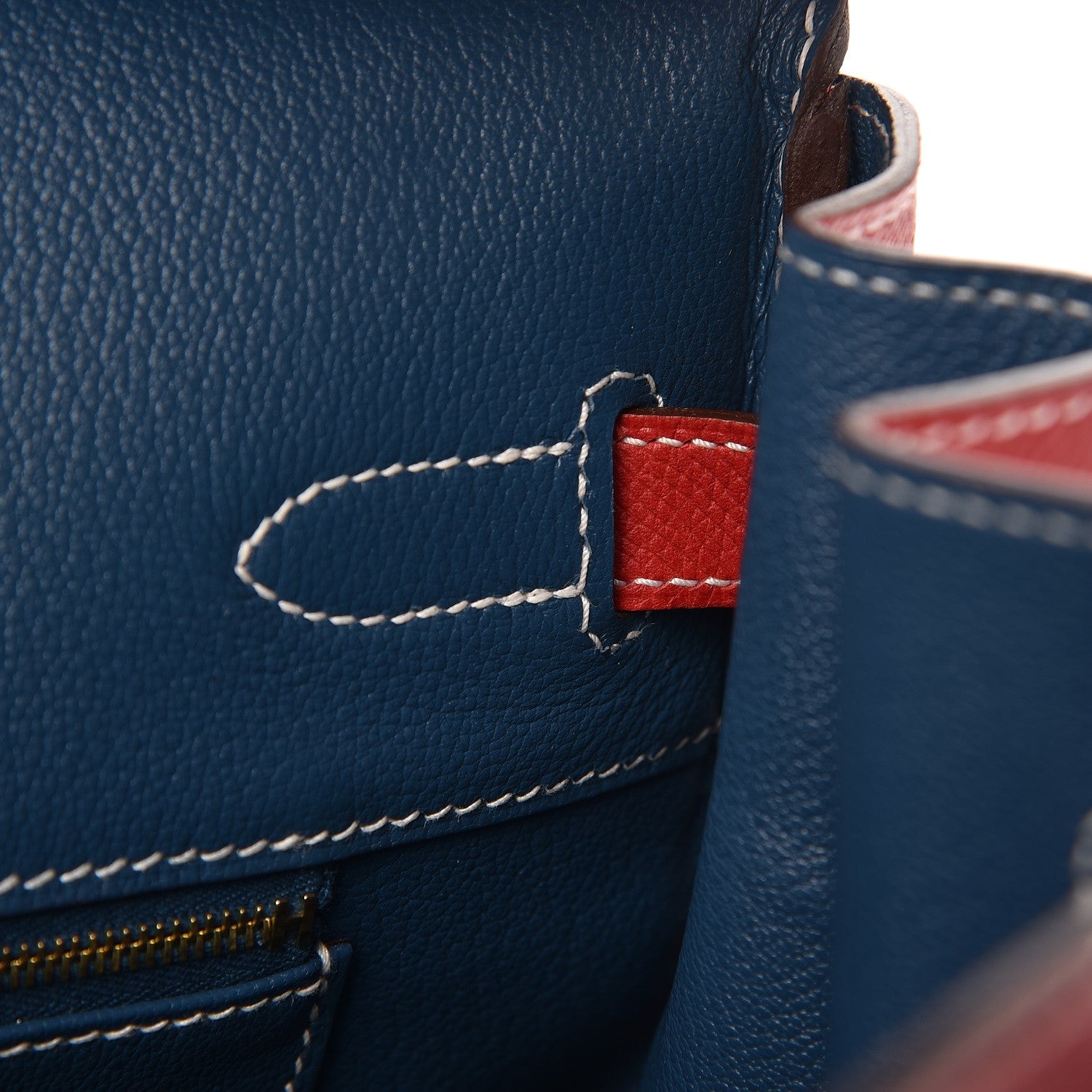 Hermes Epsom Candy Birkin 35 Rouge Casaque Bleu Thalassa 18 of 35
