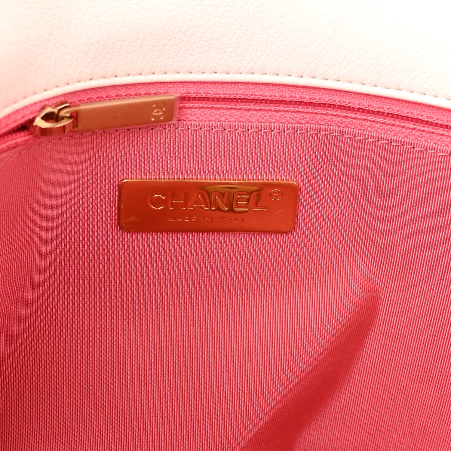 Chanel Lambskin Quilted Large Chanel 19 Flap White 6 of 9