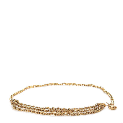 Chanel Metal Lambskin Chain CC Clover Belt Gold 1 of 5