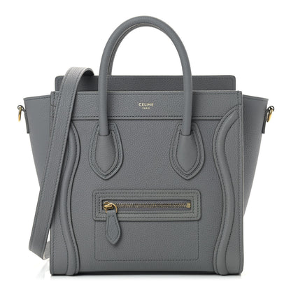 Celine Baby Drummed Calfskin Nano Luggage Kohl 1 of 10