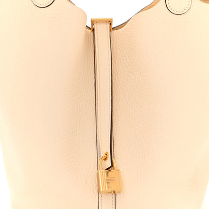Hermes Taurillon Clemence Picotin Lock 22 MM Nata 8 of 10