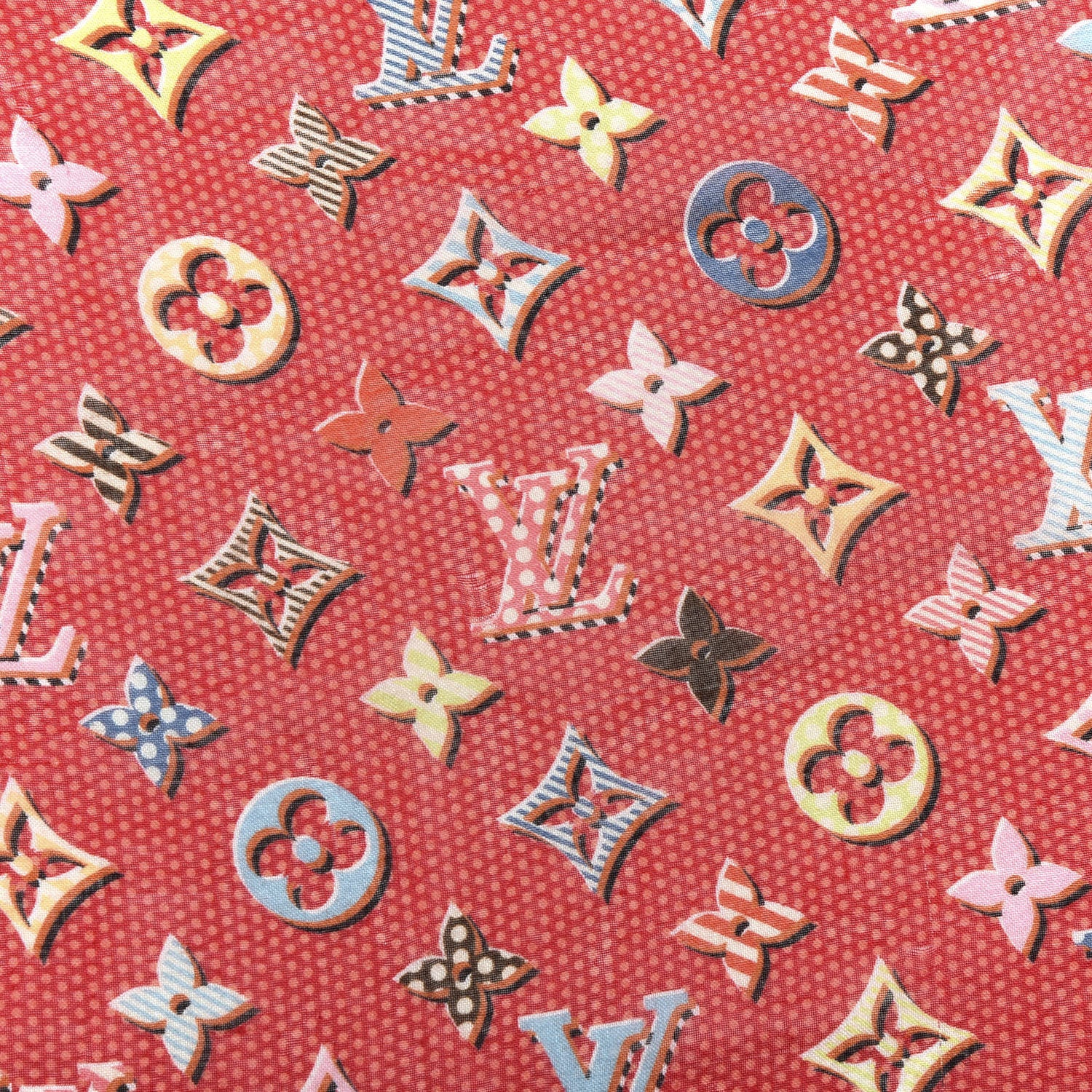 Louis Vuitton Silk Pop Monogram Stole Flamingo 4 of 4