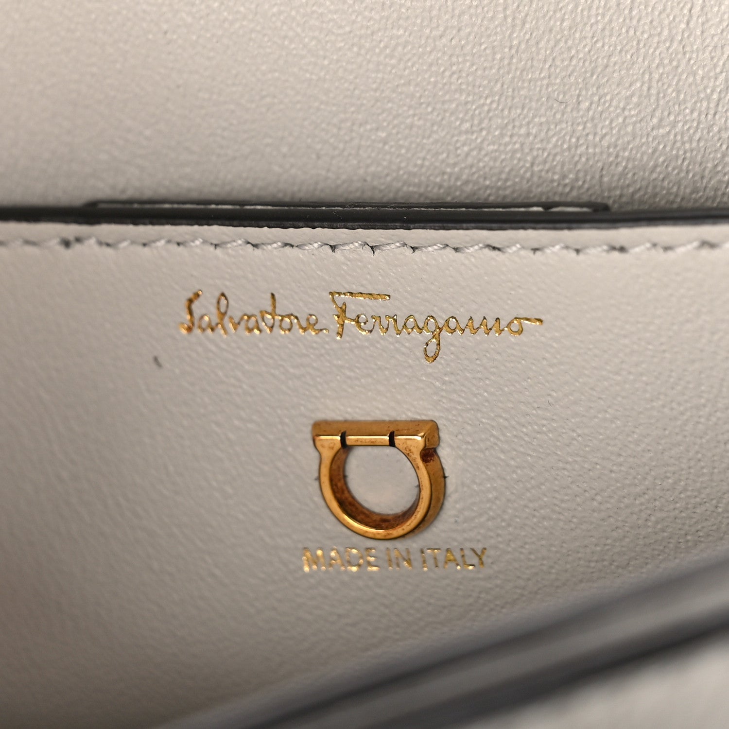 Salvatore Ferragamo Calfskin Medium Margot Top Handle Satchel Light Grey 6 of 8