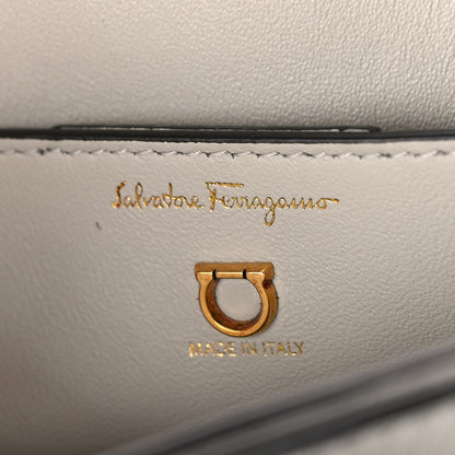 Salvatore Ferragamo Calfskin Medium Margot Top Handle Satchel Light Grey 6 of 8