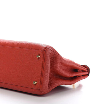 Hermes Togo Kelly Retourne 35 Geranium 7 of 13