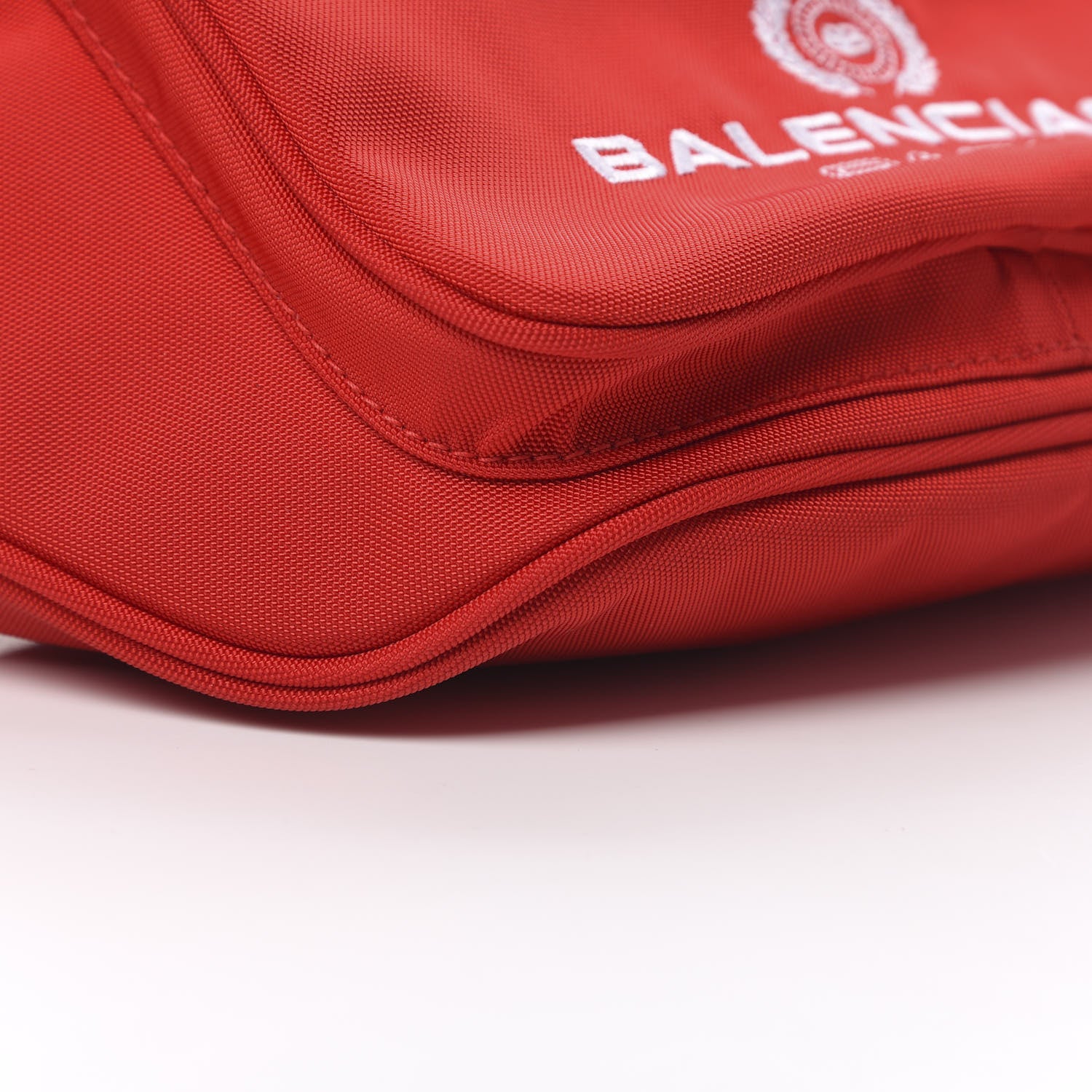 Balenciaga Nylon Crest Logo Embroidered Explorer Beltpack Bright Red 9 of 10