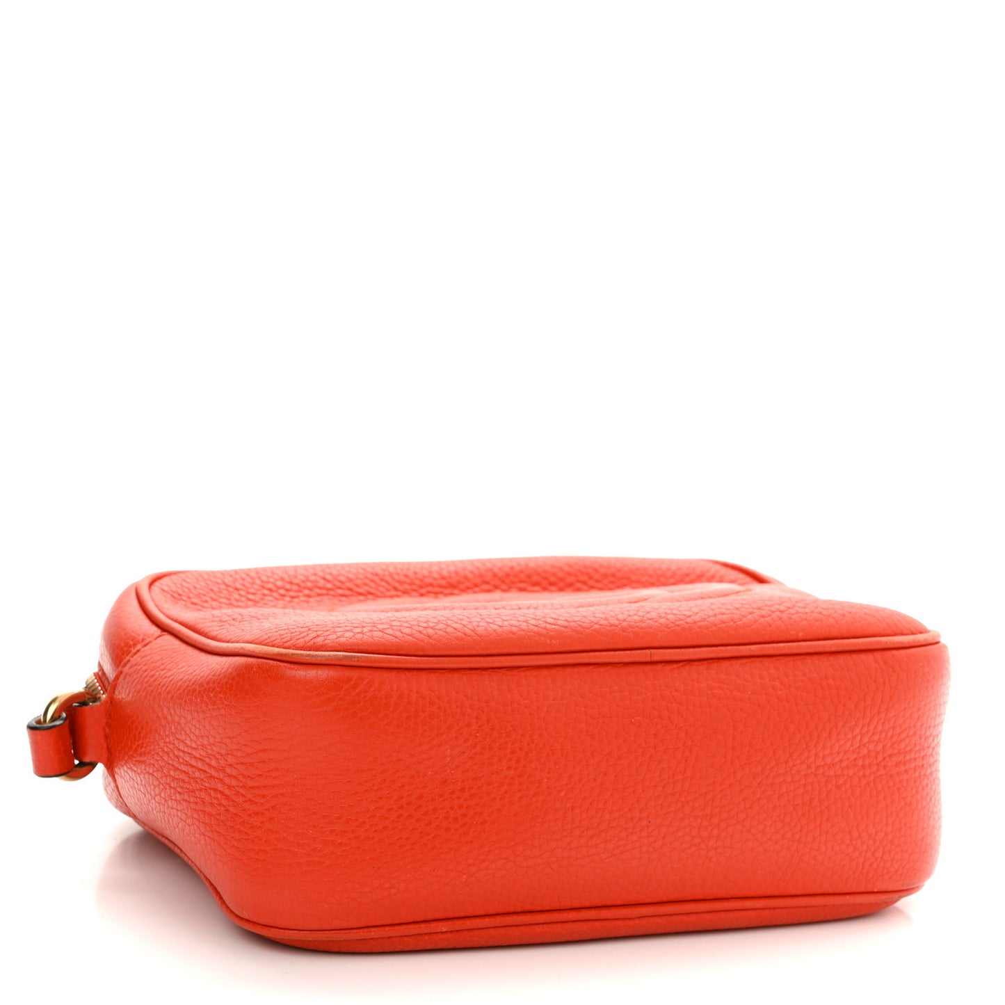 Pebbled Calfskin Small Soho Disco Bag Sun Orange