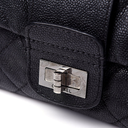 Chanel Caviar Quilted Jumbo Mademoiselle Flap Black 12 of 14