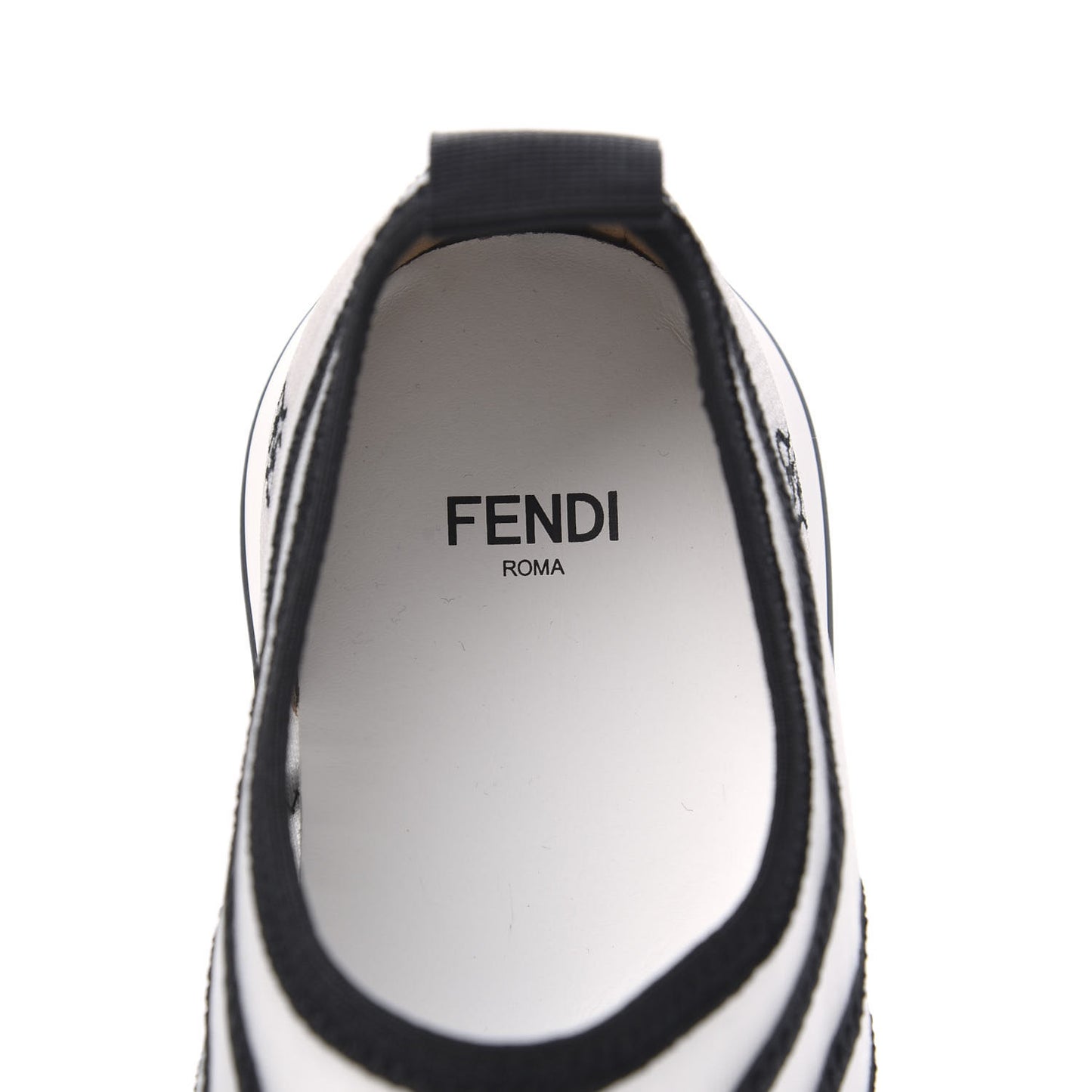 Mesh FF Karligraphy Slip On Sneakers 39 White