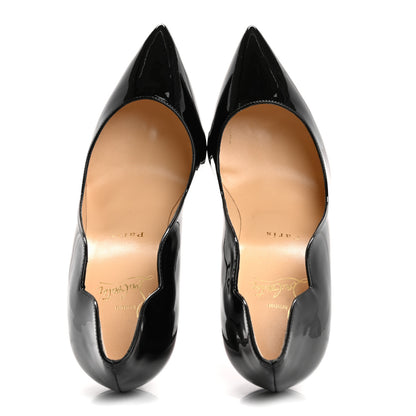Christian Louboutin Patent Hot Chick 100 Pumps 38 Black 2 of 9