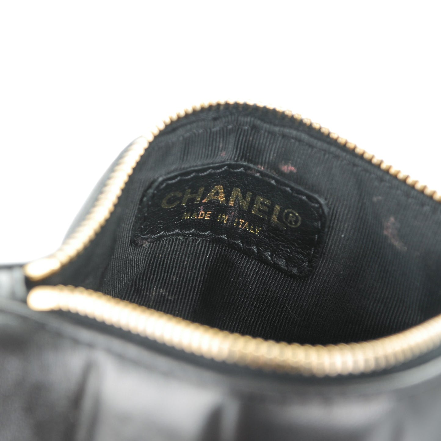 Lambskin Chocolate Bar Cosmetic Pouch Black