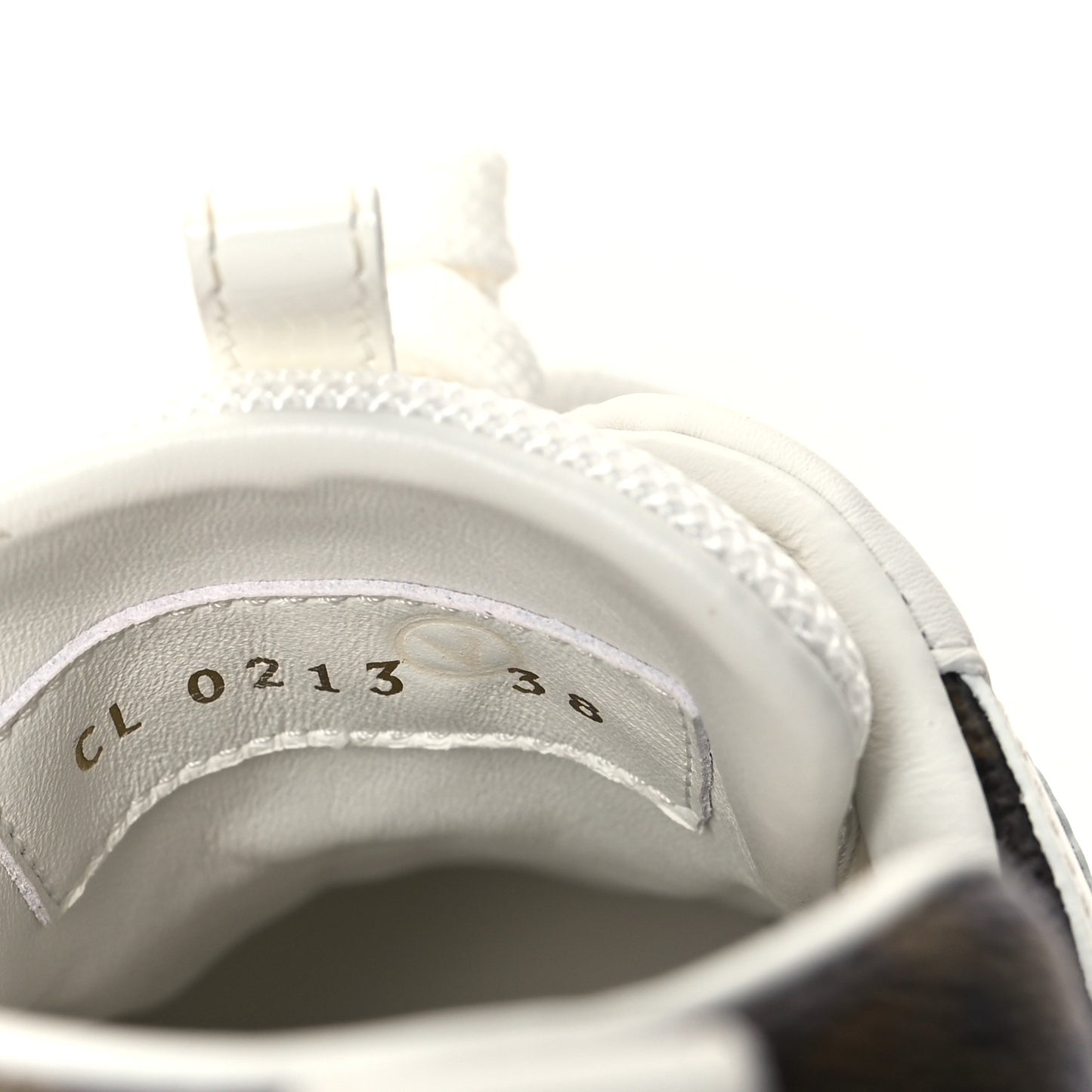 Calfskin Monogram Run Away Sneakers 38 White
