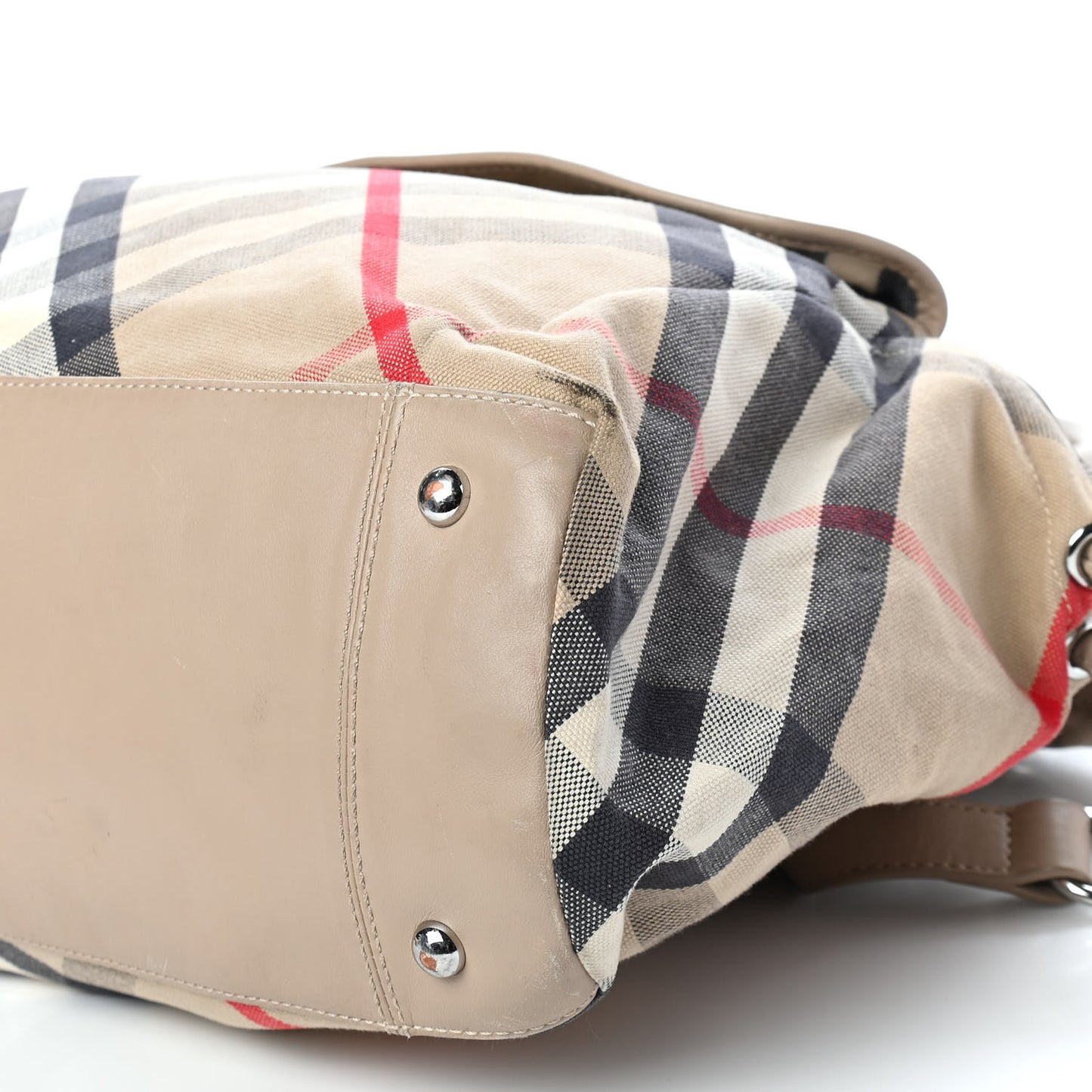 Nova Check Tote Diaper Bag Beige