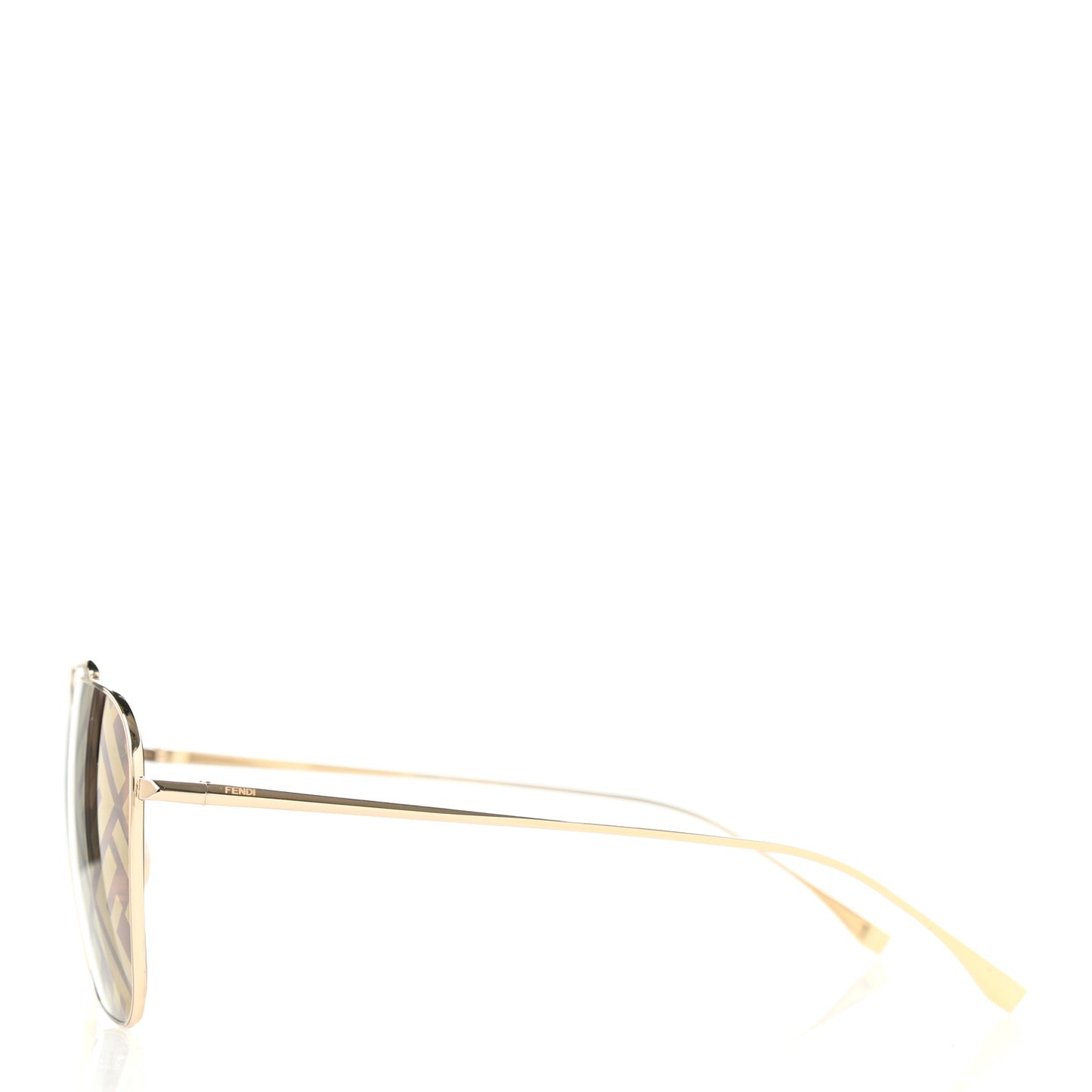 Metal Fendi Forever Aviator Sunglasses FF0406/S Gold