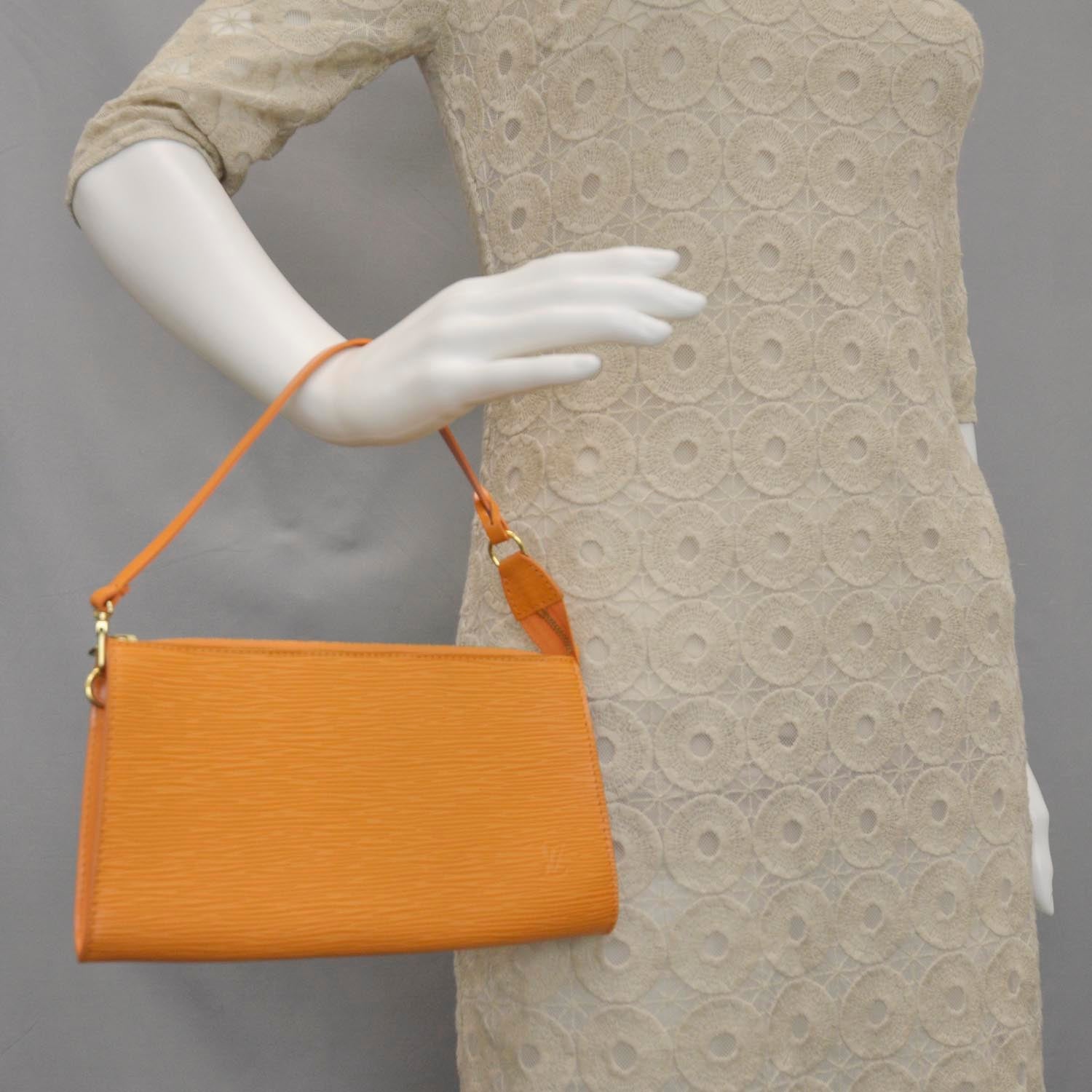 Louis Vuitton Epi Pochette Accessories 24 Mandarin 2 of 16