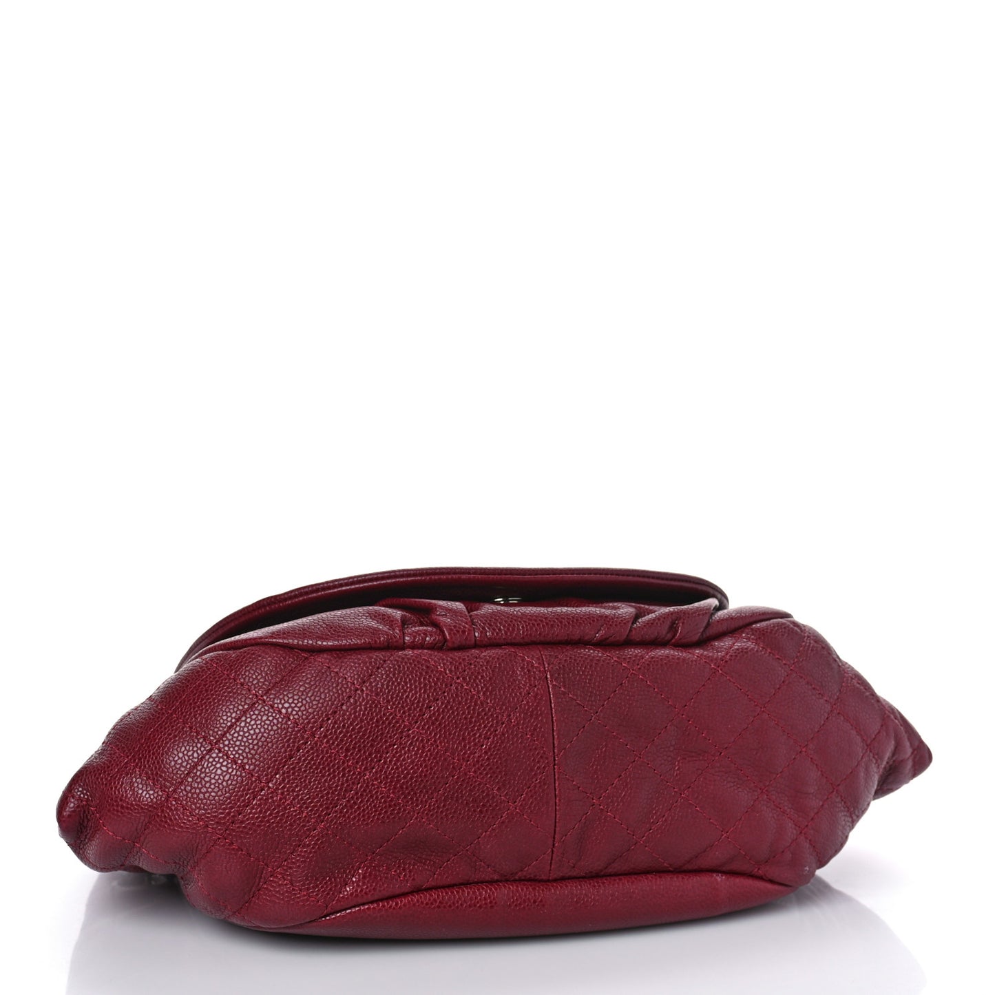 Caviar Large Half Moon Flap Bordeaux