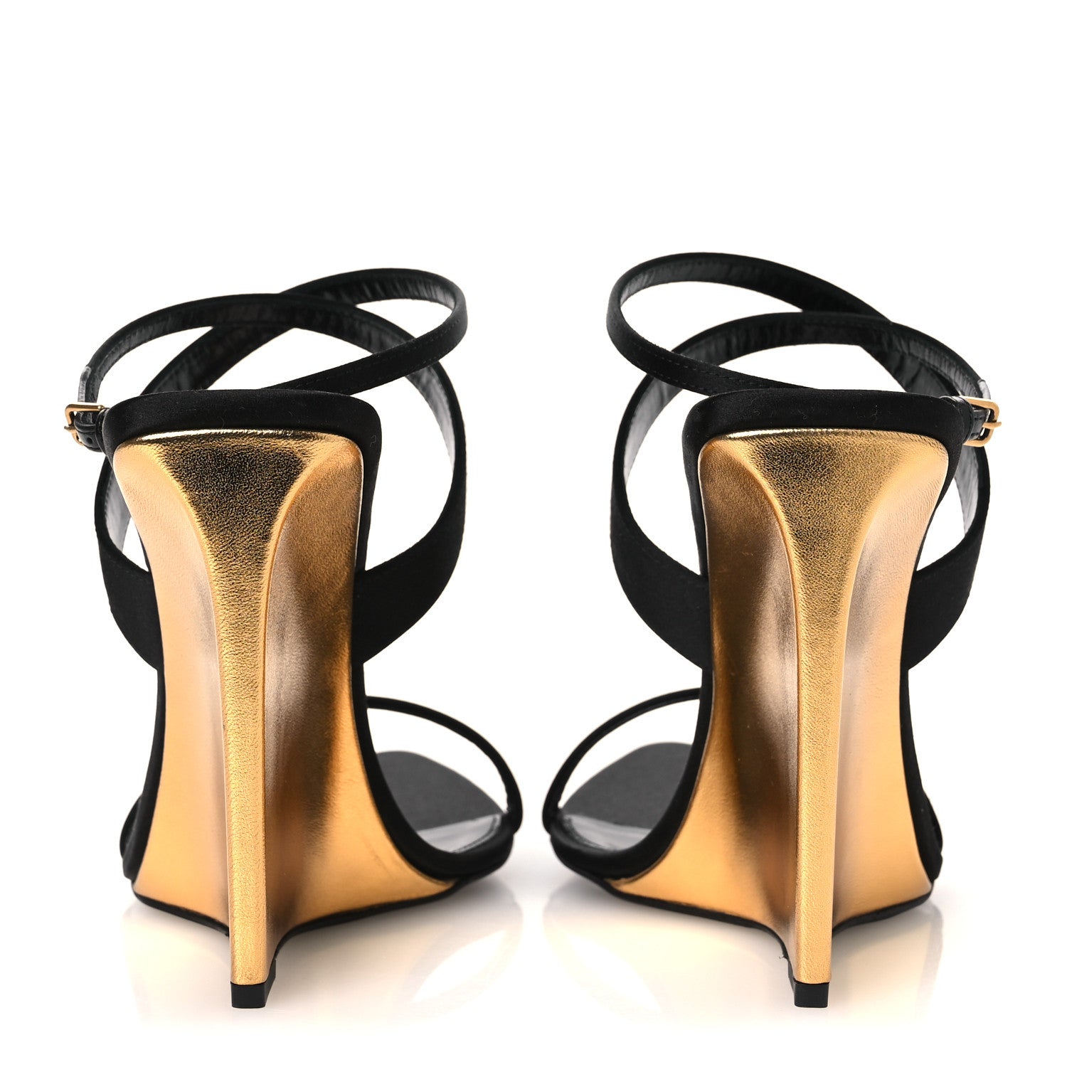 Saint Laurent Raso Regale Salome 110 Wedge Sandals 39 Black 6 of 11
