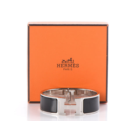 Hermes Enamel Wide Clic Clac H Bracelet GM Black 5 of 5