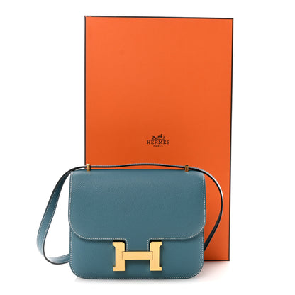Hermes Epsom Constance 18 New Blue Jean 11 of 11
