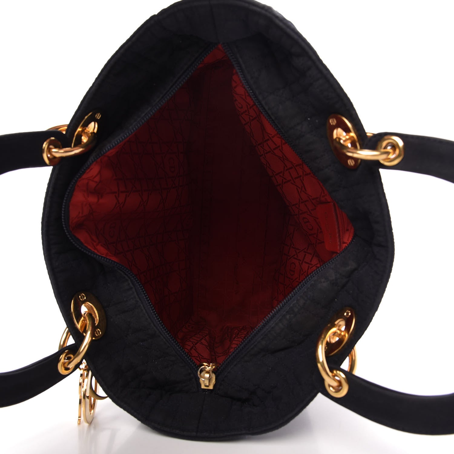Christian Dior Nylon Cannage Large Lady Dior Black 5 of 11