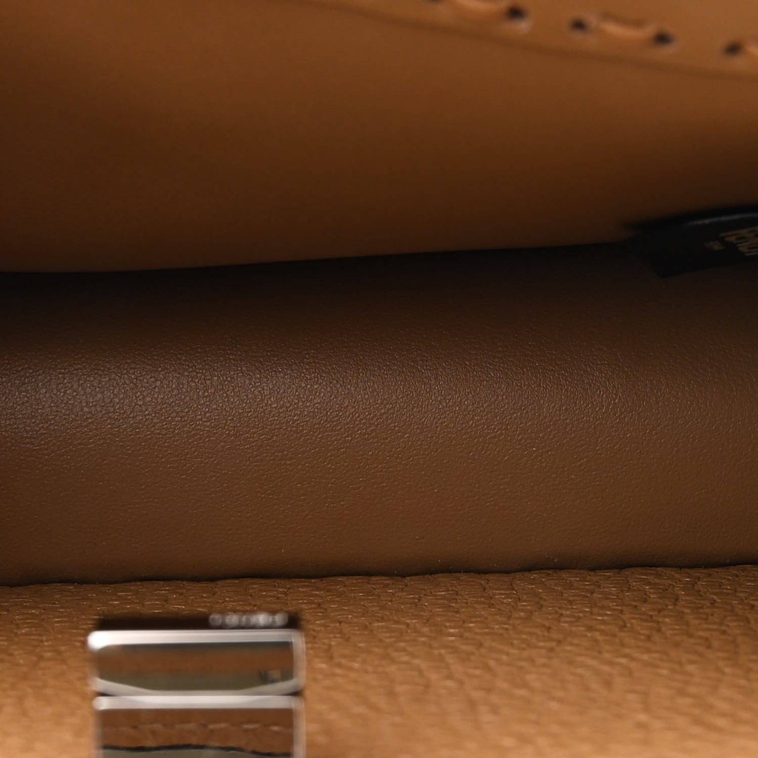Fendi Cuoio Romano Selleria Mini Peekaboo I SEE U Iconic Satchel Cammello 6 of 13