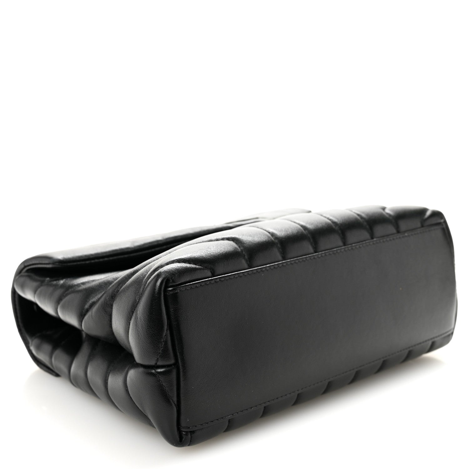Saint Laurent Calfskin Y Quilted Monogram Monochrome Small Loulou Chain Satchel Black 4 of 9