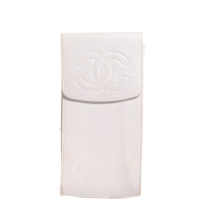 Chanel Caviar CC Eyeglasses Case White 1 of 7