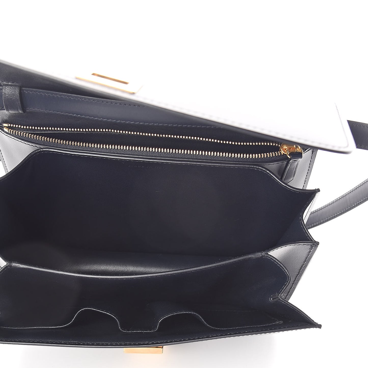 Box Calfskin Medium Classic Box Flap Bag Navy