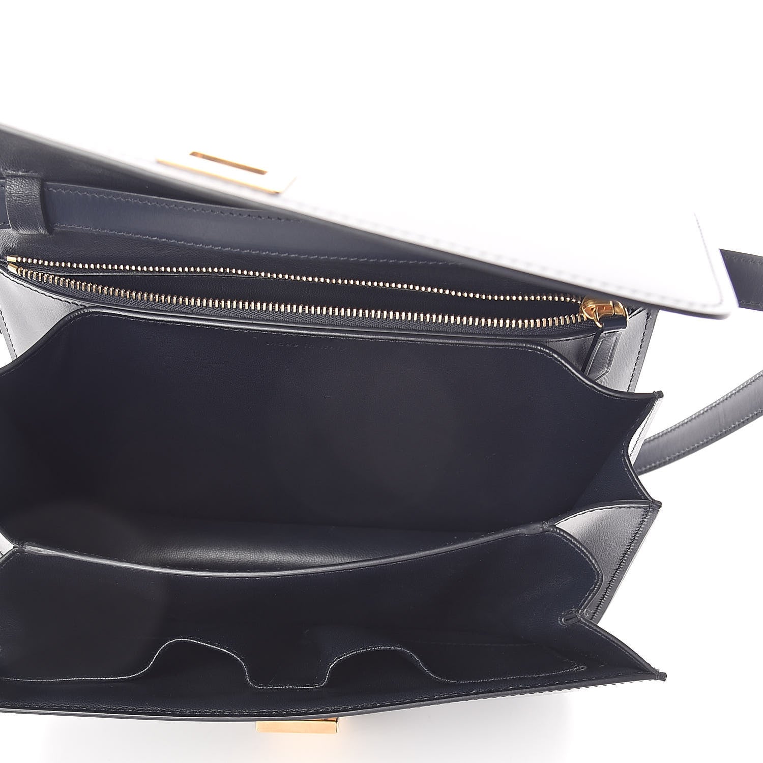 Celine Box Calfskin Medium Classic Box Flap Bag Navy 5 of 9