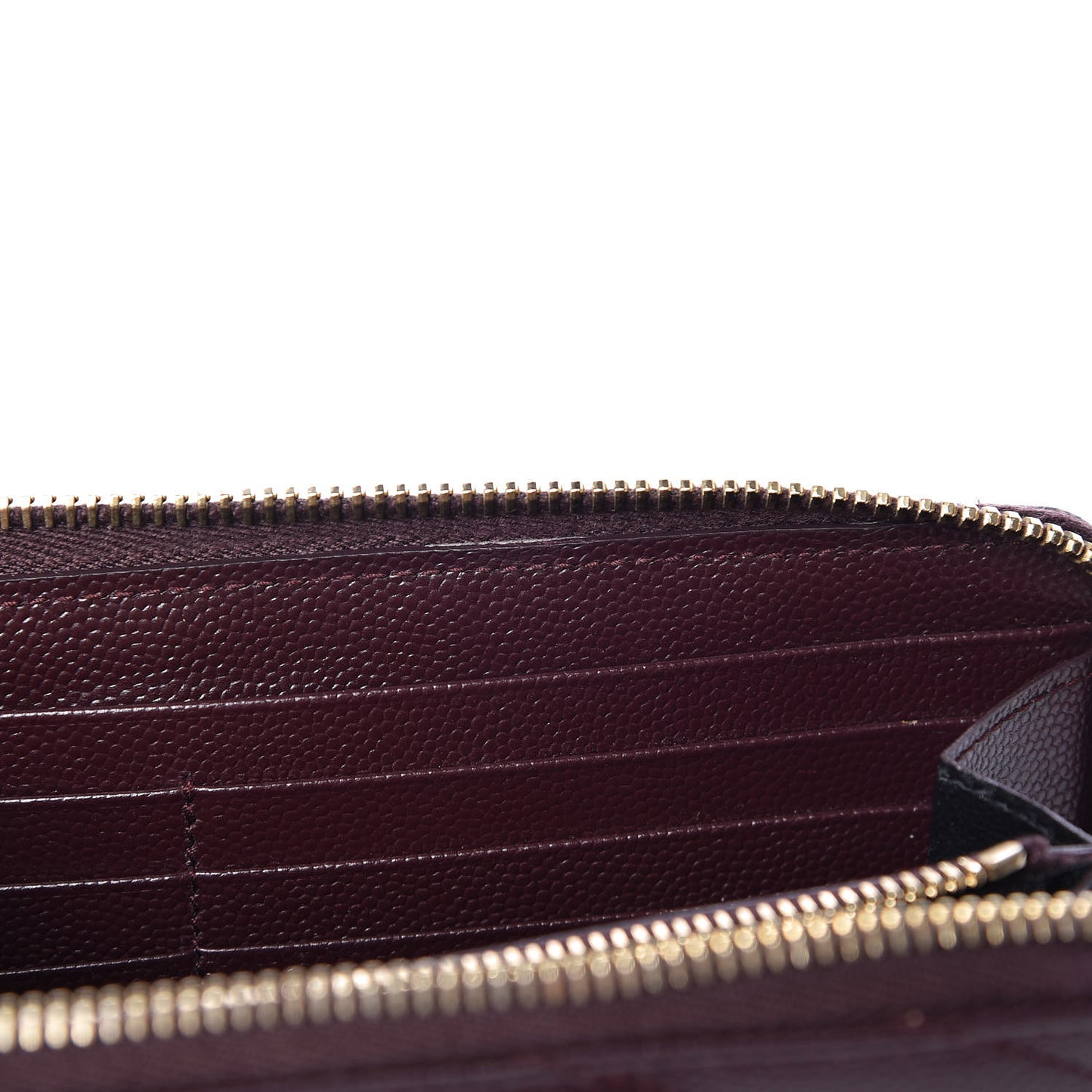 Grain De Poudre Matelasse Chevron Monogram Zip Around Wallet Amaranto