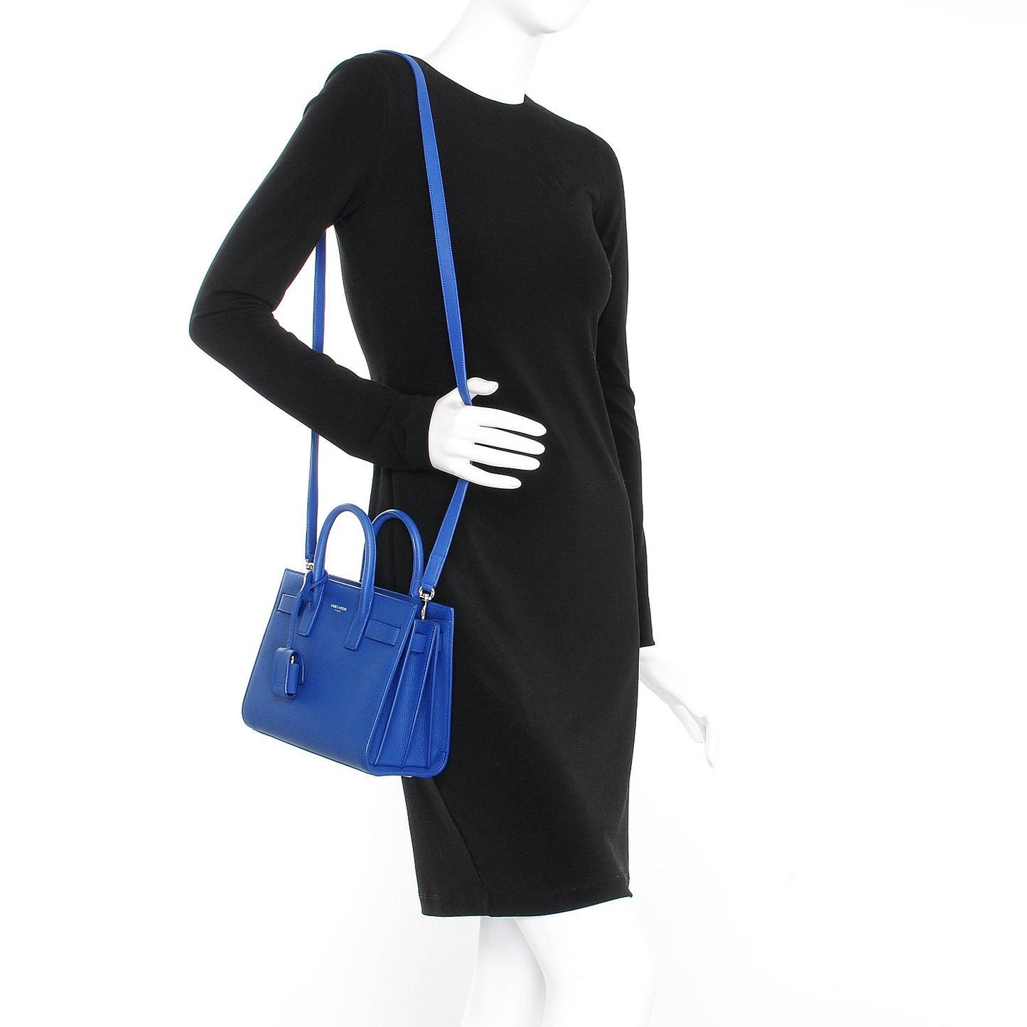 Calfskin Nano Sac De Jour Cobalt Blue