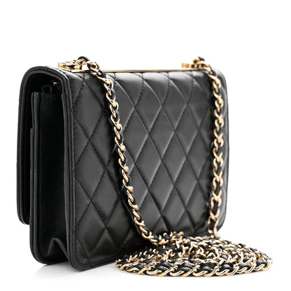 Chanel Lambskin Quilted Trendy CC Wallet On Chain WOC Black 3 of 13