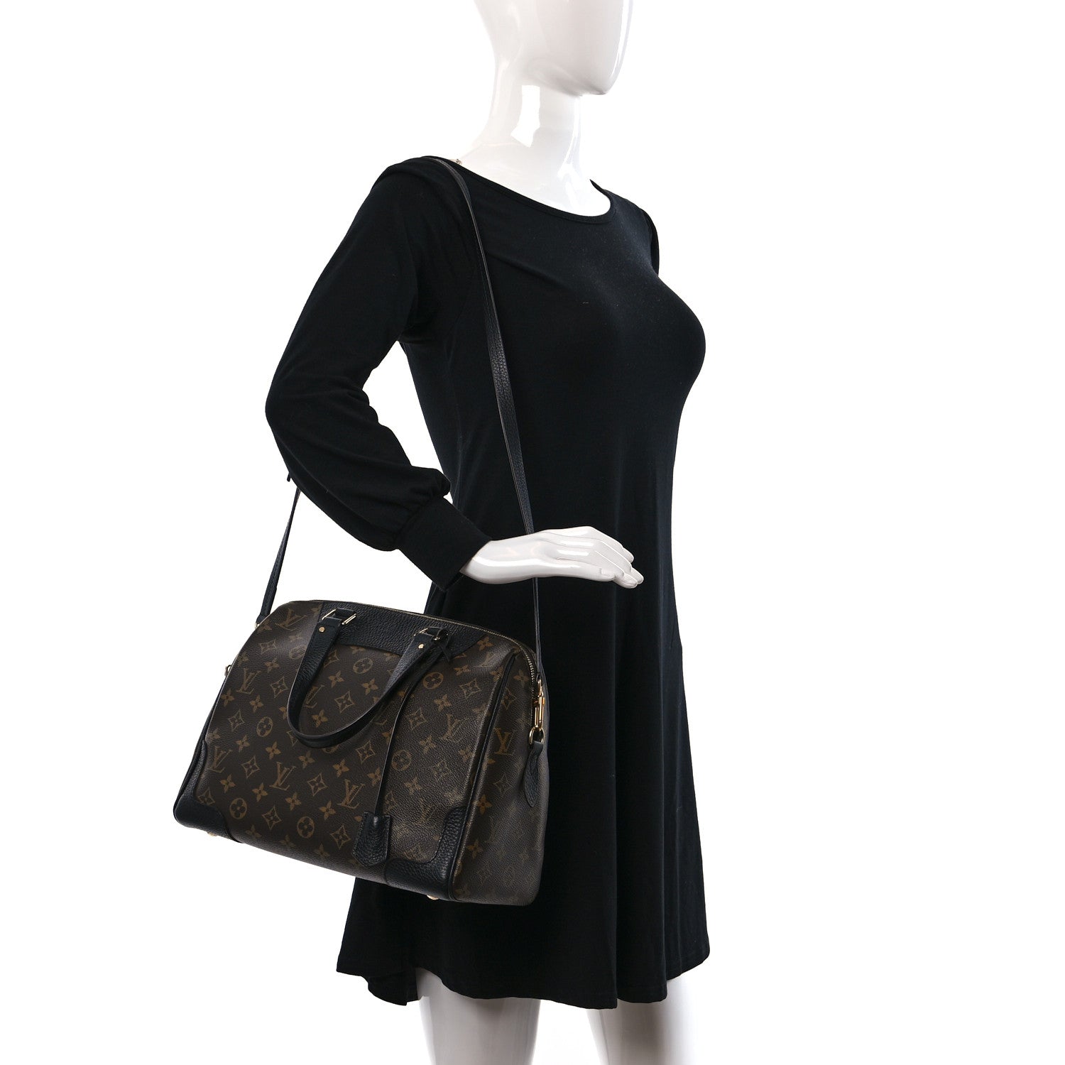 Louis Vuitton Monogram Retiro NM Black 2 of 10