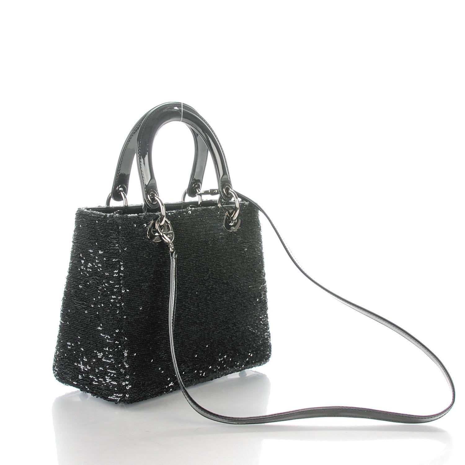 Christian Dior Sequin Medium Lady Dior Black 3 of 7