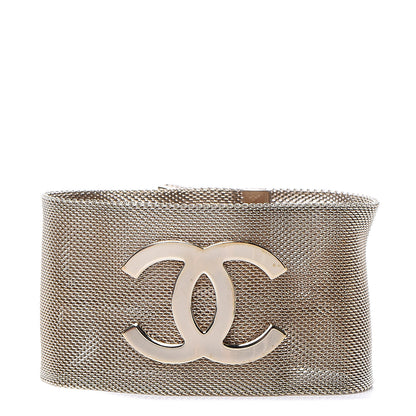 Chanel Metal Mesh CC Bracelet Gold 1 of 6