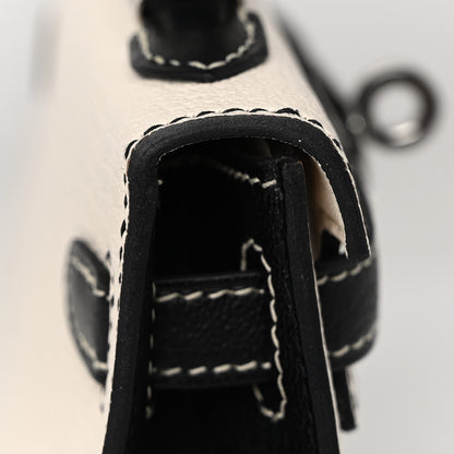Hermes Chevre Mysore Horseshoe Mini Kelly Sellier 20 Nata Black 11 of 13