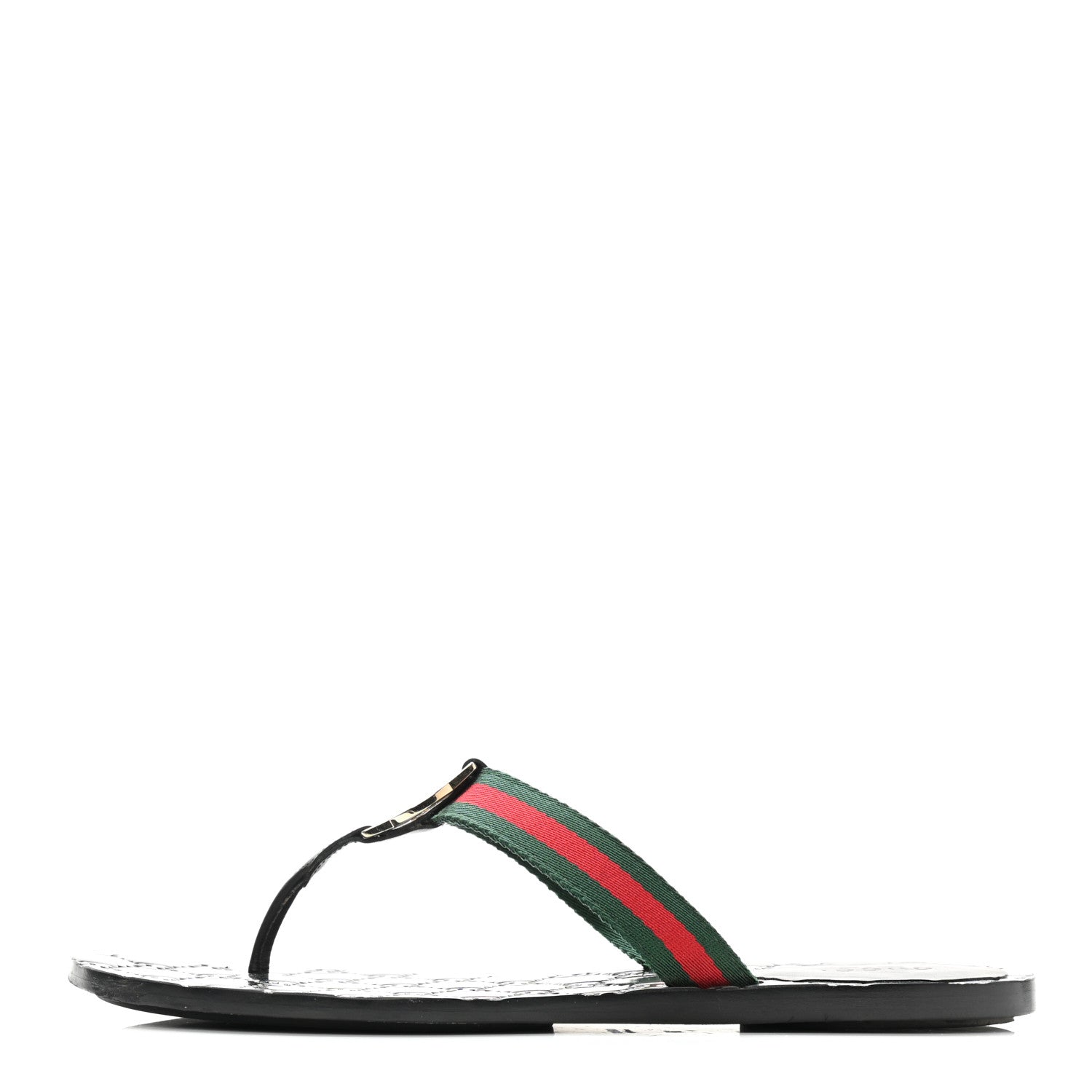 Gucci Nylon Guccissima Web Womens Thong Sandals 39 Green Red Black 1 of 8