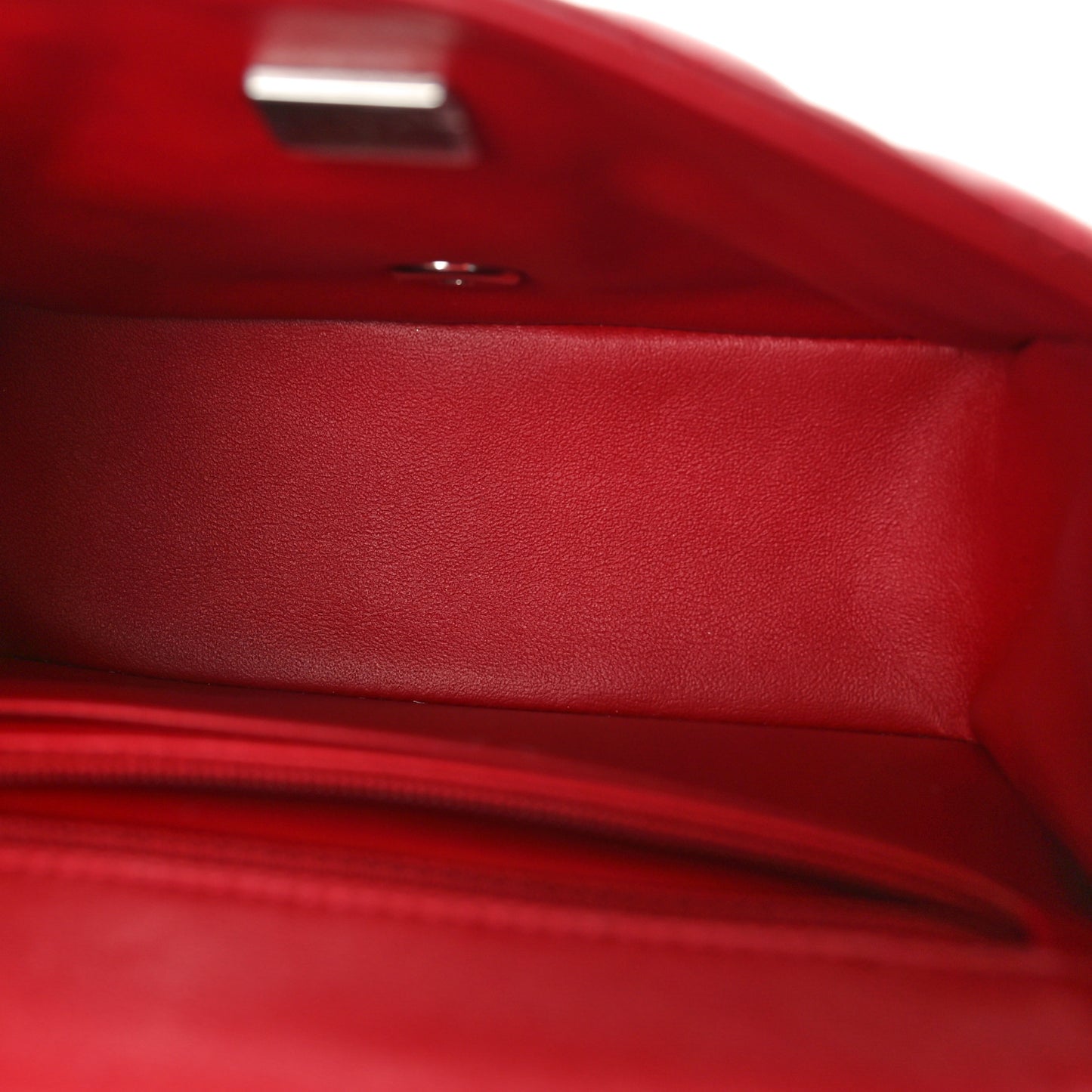 Lambskin Quilted Mini Square Flap Red